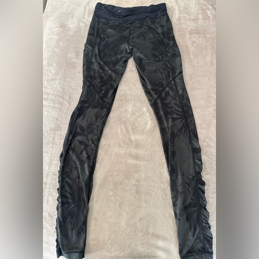 Lululemon Floral Black Leggings